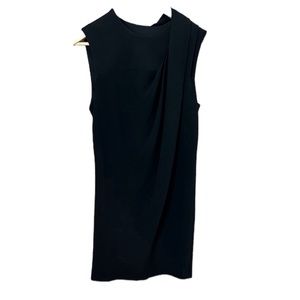 Alexander Wang "Little Black Dress" Sleeveless Ruched Detail Sheath Dress